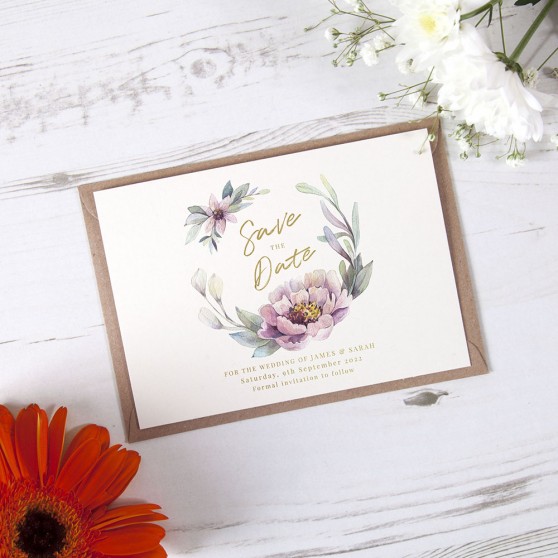 'Henrietta Dawn' Foil Save the Date