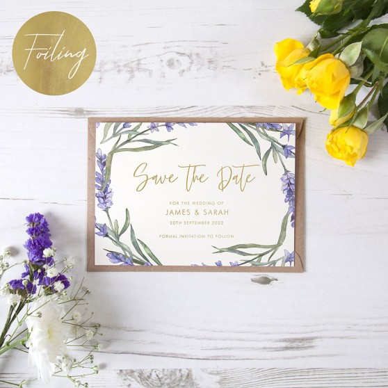 'Lavender' Foil Save the Date