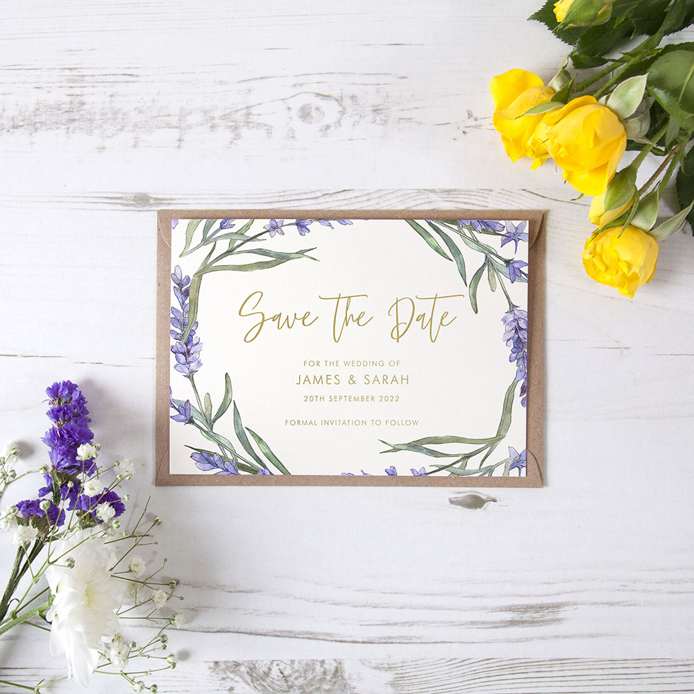 'Lavender' Foil Save the Date