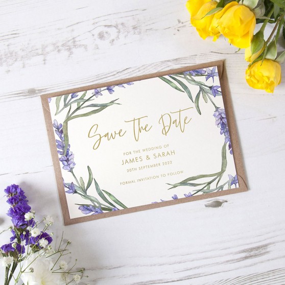 'Lavender' Foil Save the Date