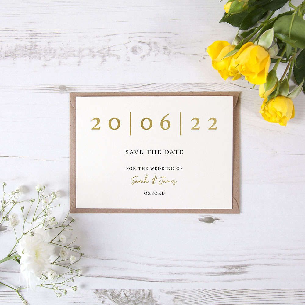 'Oliver' Foil Save the Date Sample