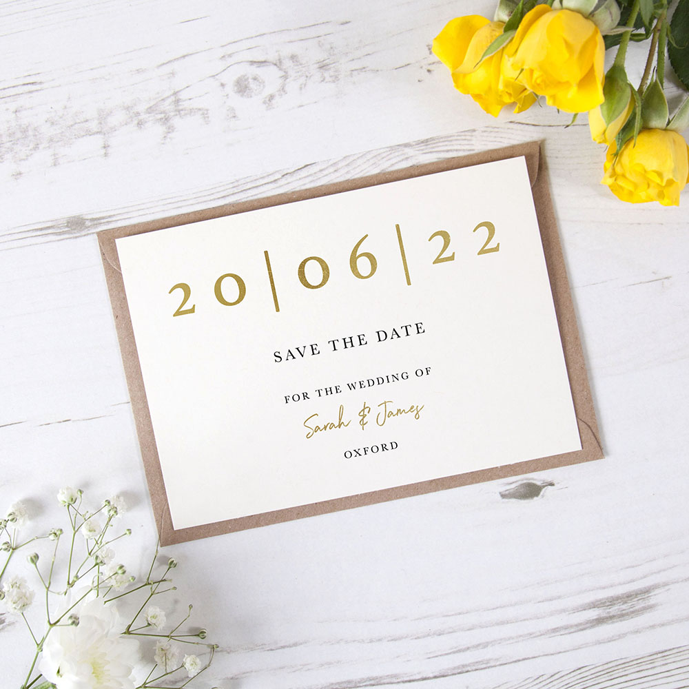 'Oliver' Foil Save the Date Sample