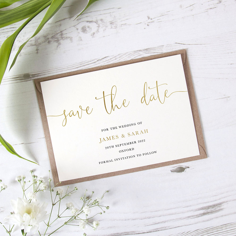 'William' Foil Save the Date Sample