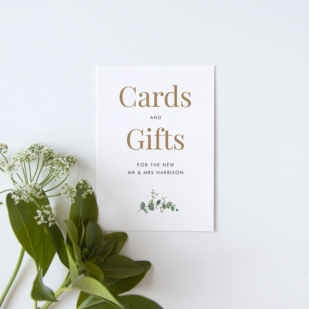 'Campagna Eucalyptus' Cards & Gifts Sign - A5/A4/A3