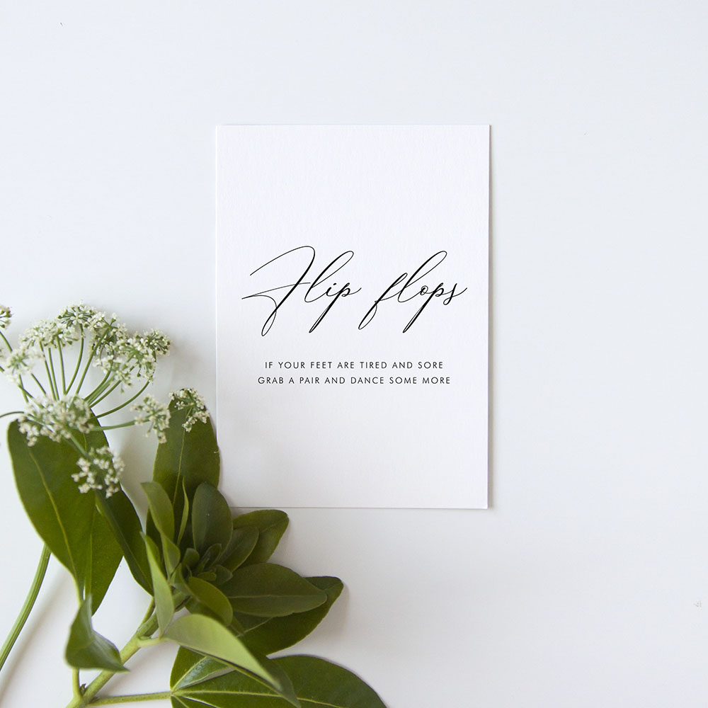 'Calligraphy 1' Flip Flops Sign - A5/A4/A3