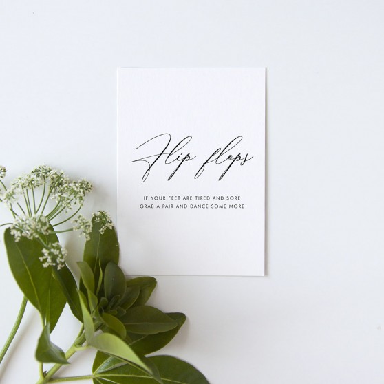'Calligraphy 1' Flip Flops Sign - A5/A4/A3