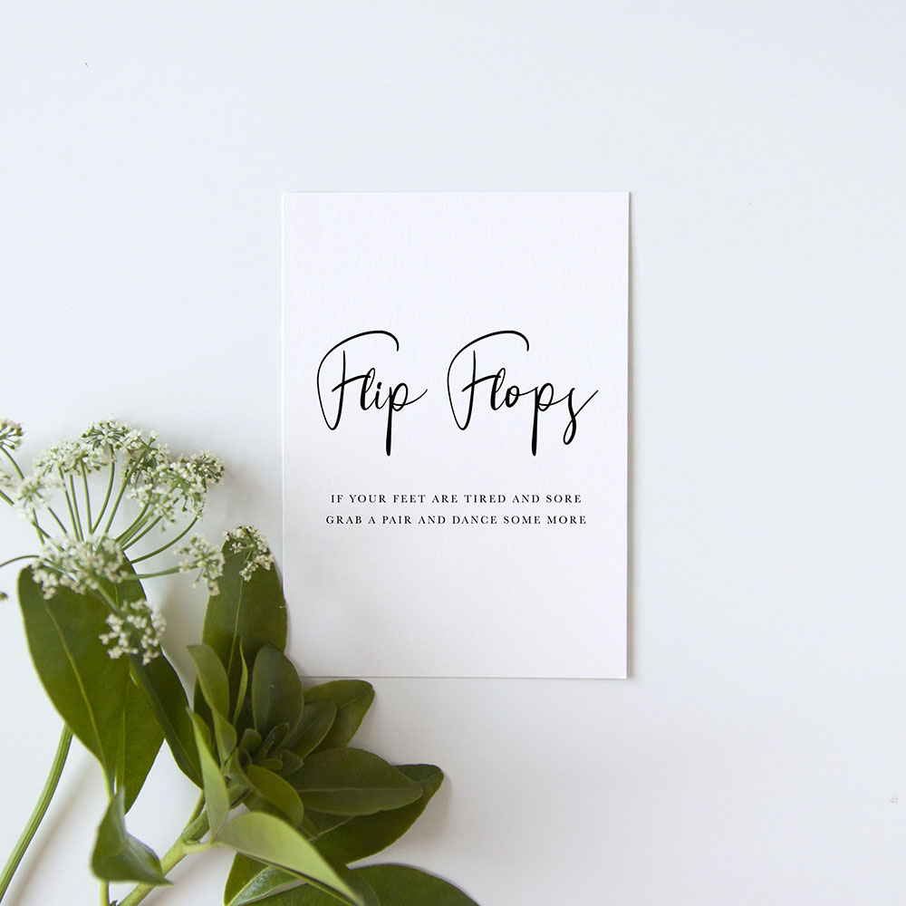 'Calligraphy 2' Flip Flops Sign - A5/A4/A3