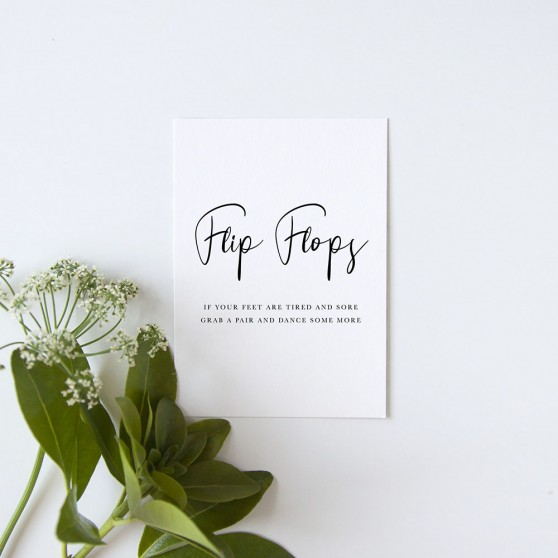 'Calligraphy 2' Flip Flops Sign - A5/A4/A3
