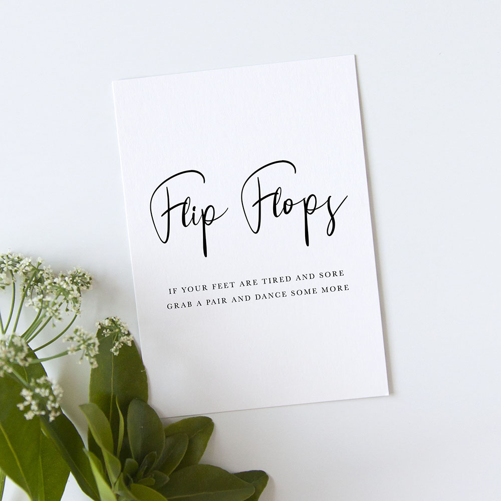 'Calligraphy 2' Flip Flops Sign - A5/A4/A3