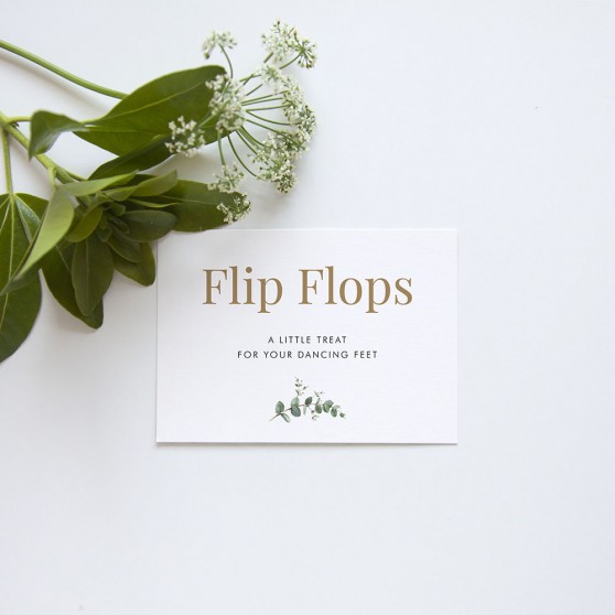 'Campagna Eucalyptus' Flip Flops Sign - A5/A4/A3