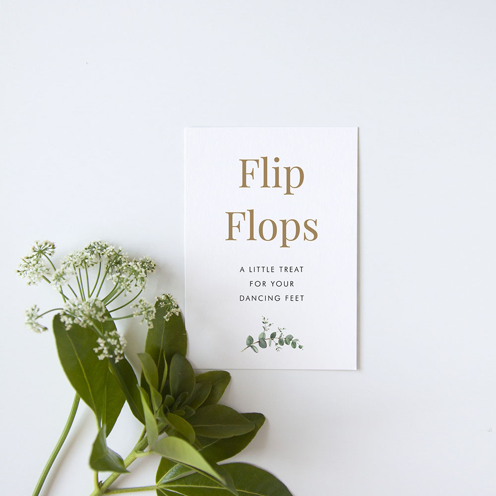 'Campagna Eucalyptus' Flip Flops Sign - A5/A4/A3