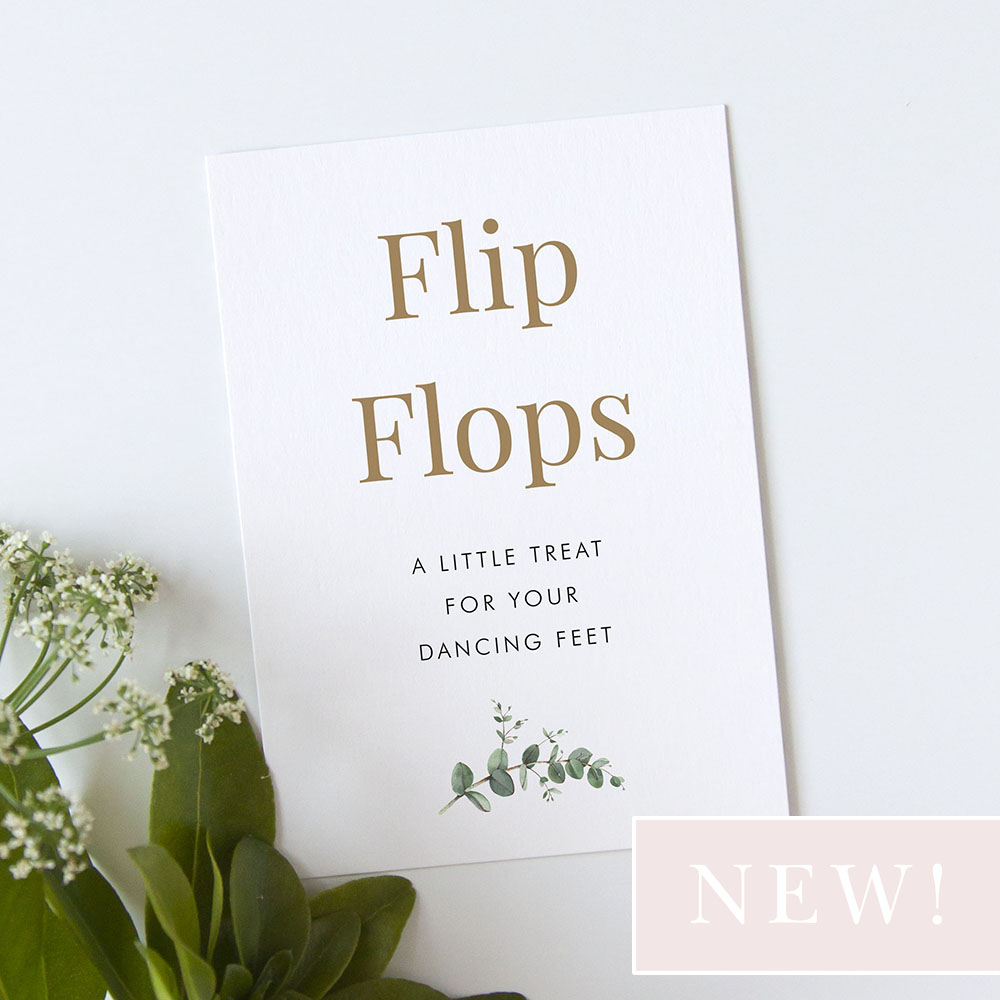 'Campagna Eucalyptus' Flip Flops Sign - A5/A4/A3