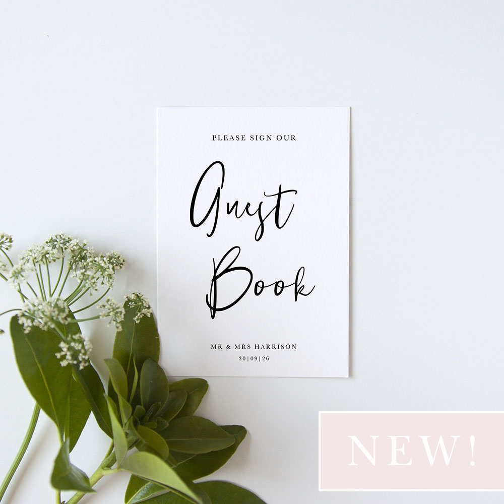 'Calligraphy 2' Guest Book Sign - A5/A4/A3