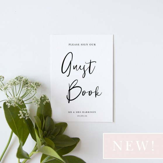 'Calligraphy 2' Guest Book Sign - A5/A4/A3