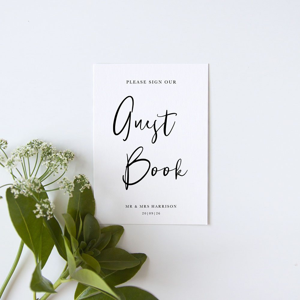 'Calligraphy 2' Guest Book Sign - A5/A4/A3