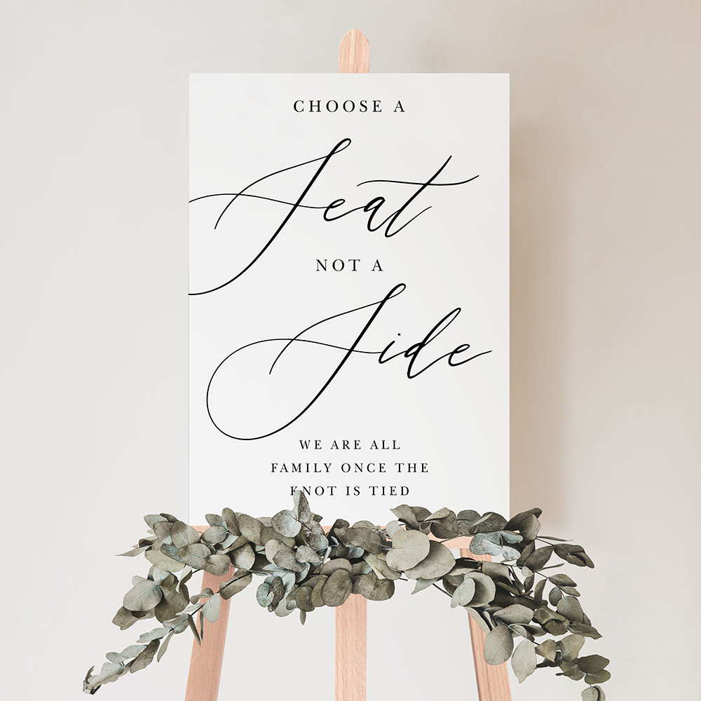 'Calligraphy 1' Choose a Seat Sign A2/A1