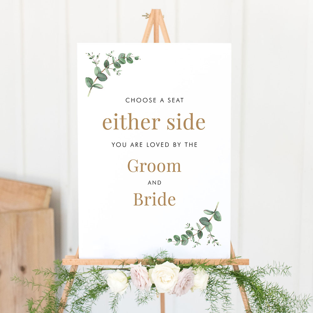 'Campagna Eucalyptus' Choose a Seat Sign A2/A1