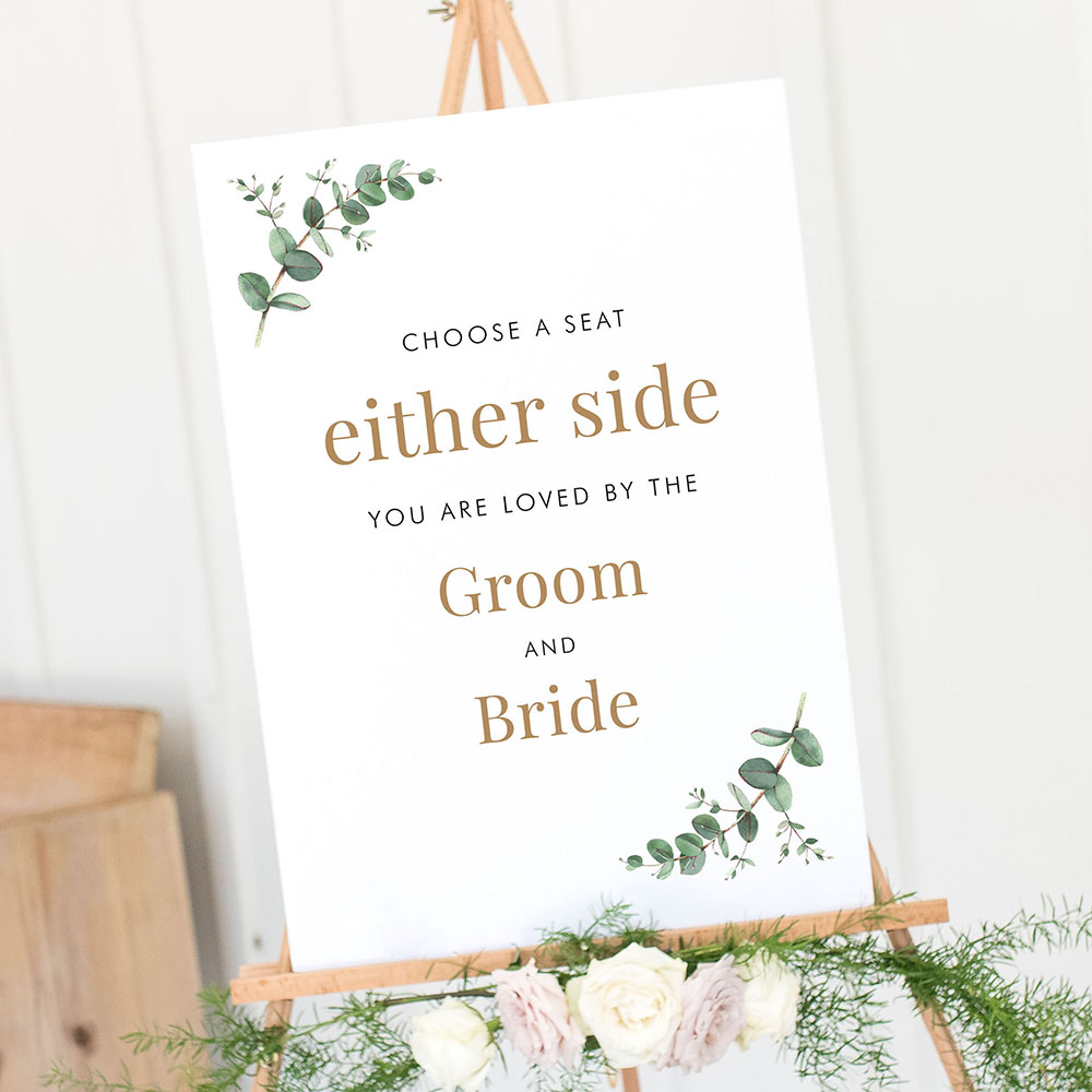 'Campagna Eucalyptus' Choose a Seat Sign A2/A1