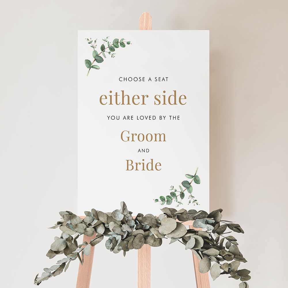 'Campagna Eucalyptus' Choose a Seat Sign A2/A1