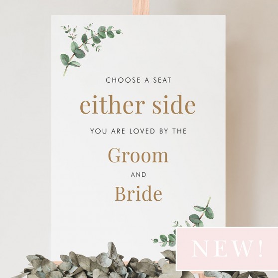 'Campagna Eucalyptus' Choose a Seat Sign A2/A1