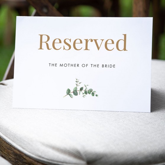 'Campagna Eucalyptus' Reserved Sign