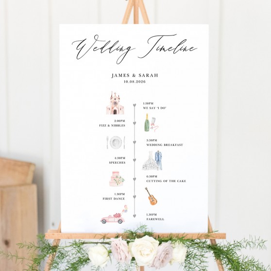 'Fiona' Wedding Timeline A2/A1