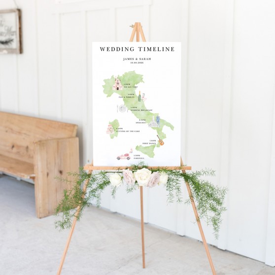 'Italy' Wedding Timeline A2/A1