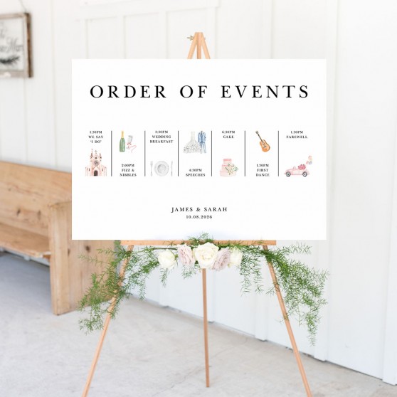 'Matthew' Wedding Timeline A2/A1