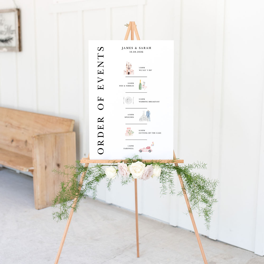 'Matthew' Wedding Timeline A2/A1