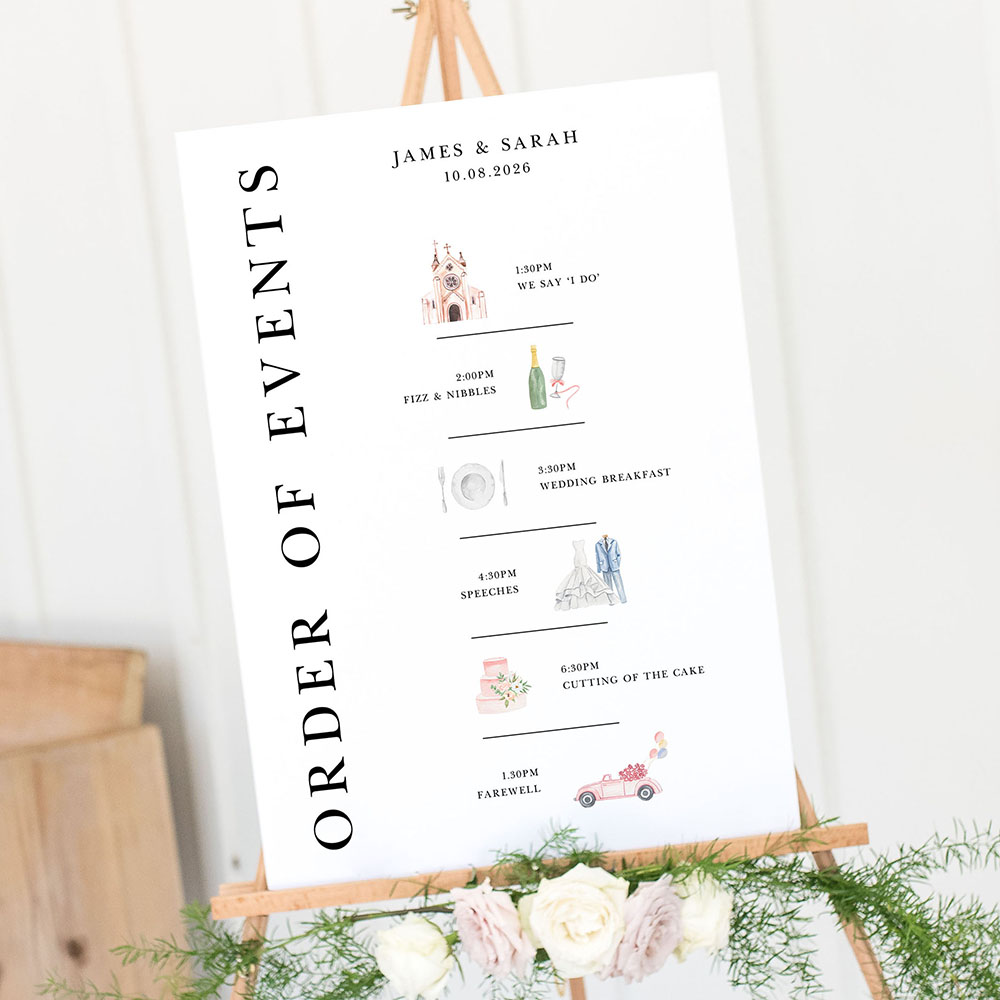 'Matthew' Wedding Timeline A2/A1