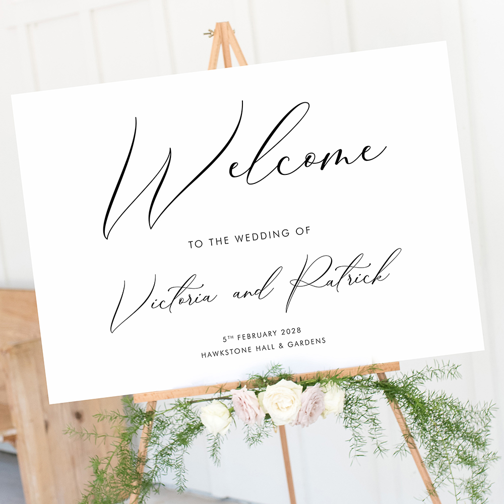 'Calligraphy 1' Welcome Sign A2/A1