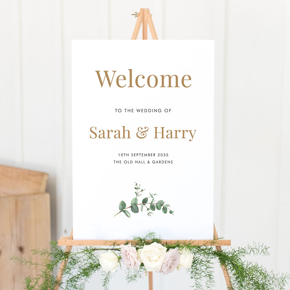 'Campagna Eucalyptus' Welcome Sign A2/A1