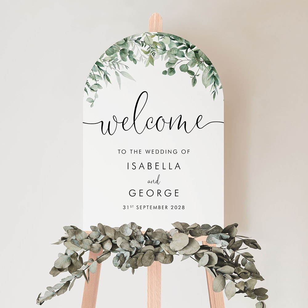 'Enchanting Eucalyptus EE01' Welcome Sign A2/A1