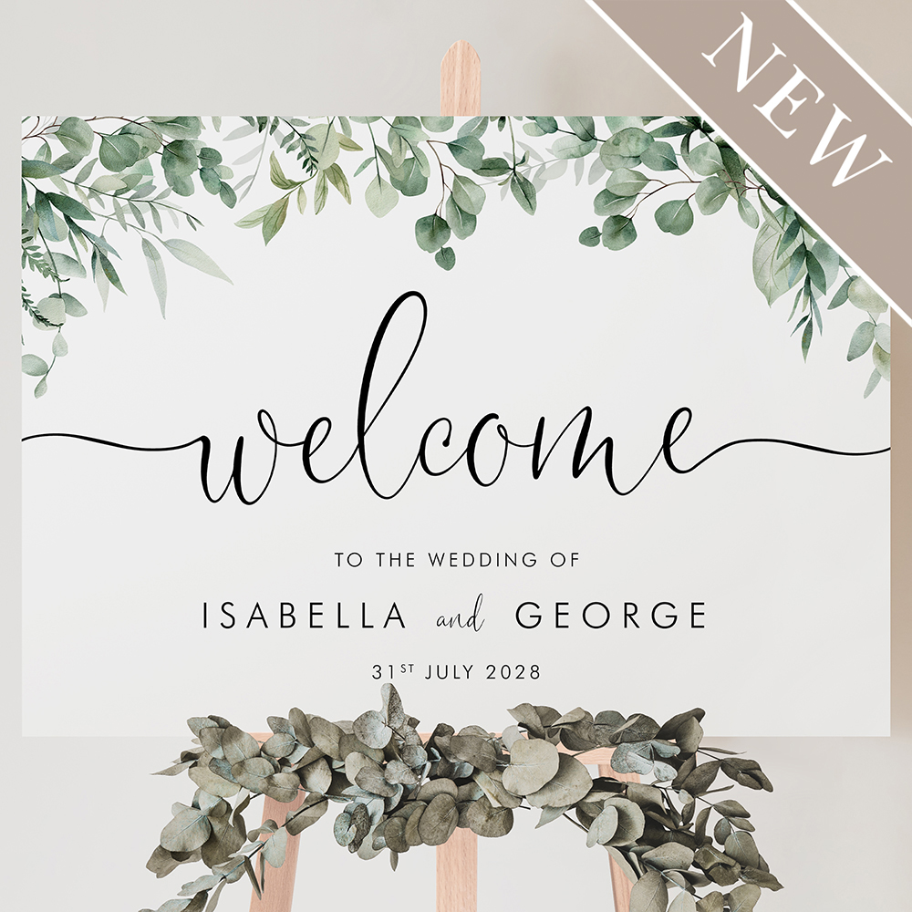 'Enchanting Eucalyptus EE01' Welcome Sign A2/A1