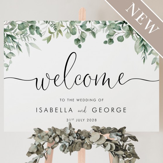 'Enchanting Eucalyptus EE01' Welcome Sign A2/A1