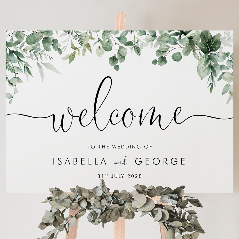 'Enchanting Eucalyptus EE01' Welcome Sign A2/A1