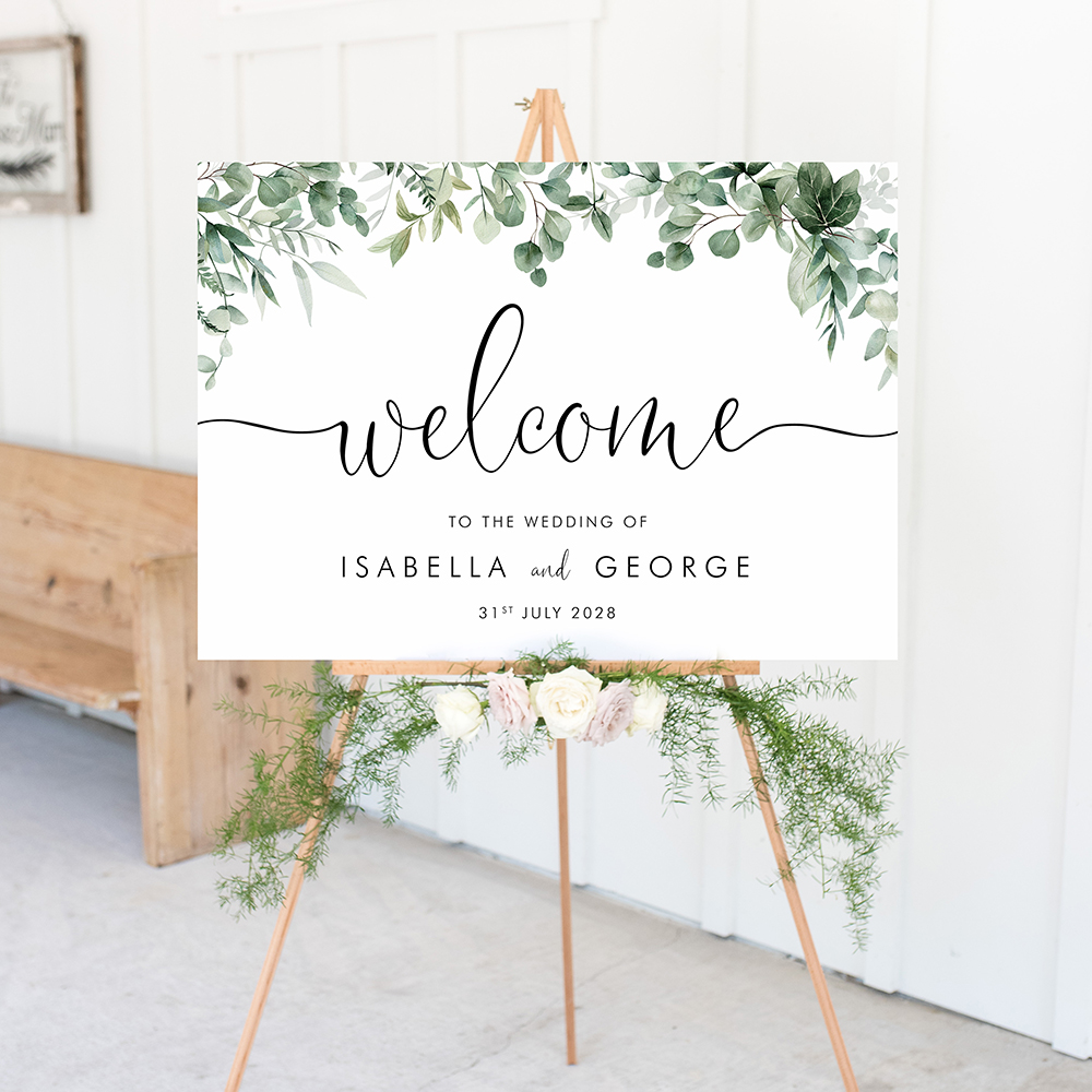 'Enchanting Eucalyptus EE01' Welcome Sign A2/A1