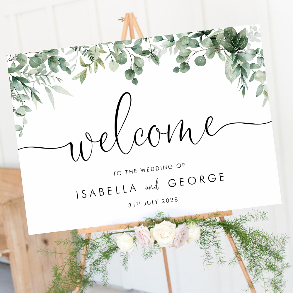 'Enchanting Eucalyptus EE01' Welcome Sign A2/A1