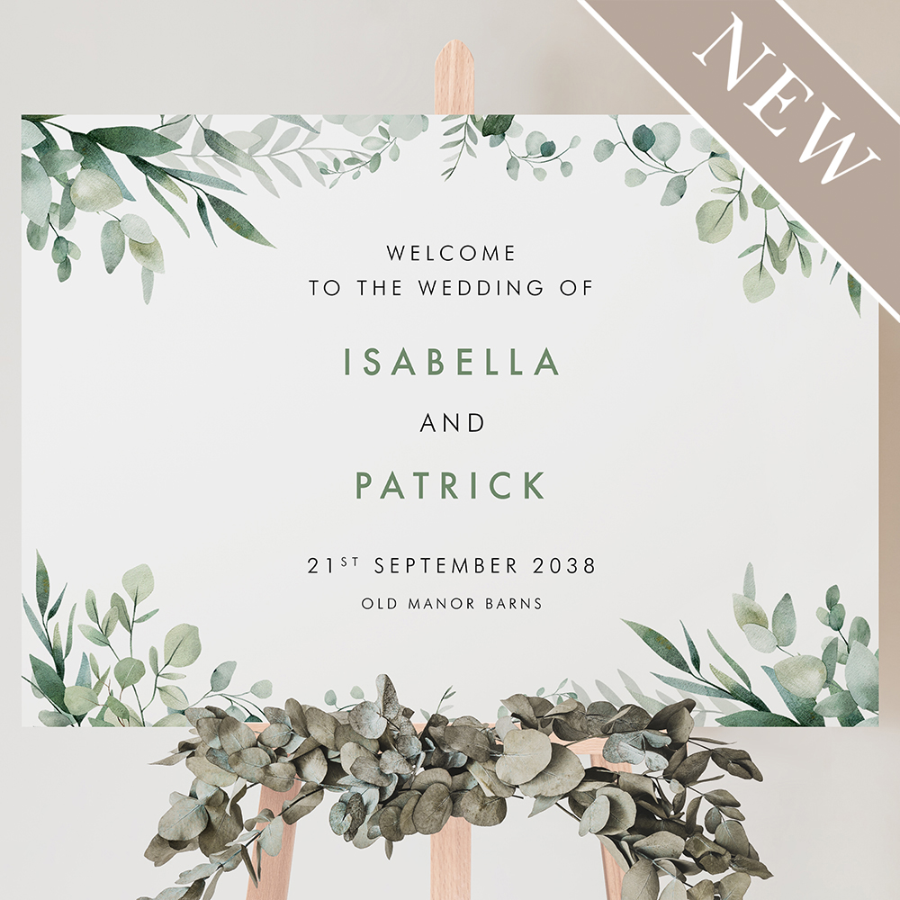 'Enchanting Eucalyptus' Welcome Sign A2/A1