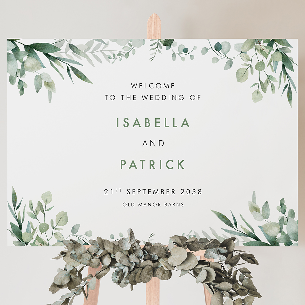 'Enchanting Eucalyptus' Welcome Sign A2/A1