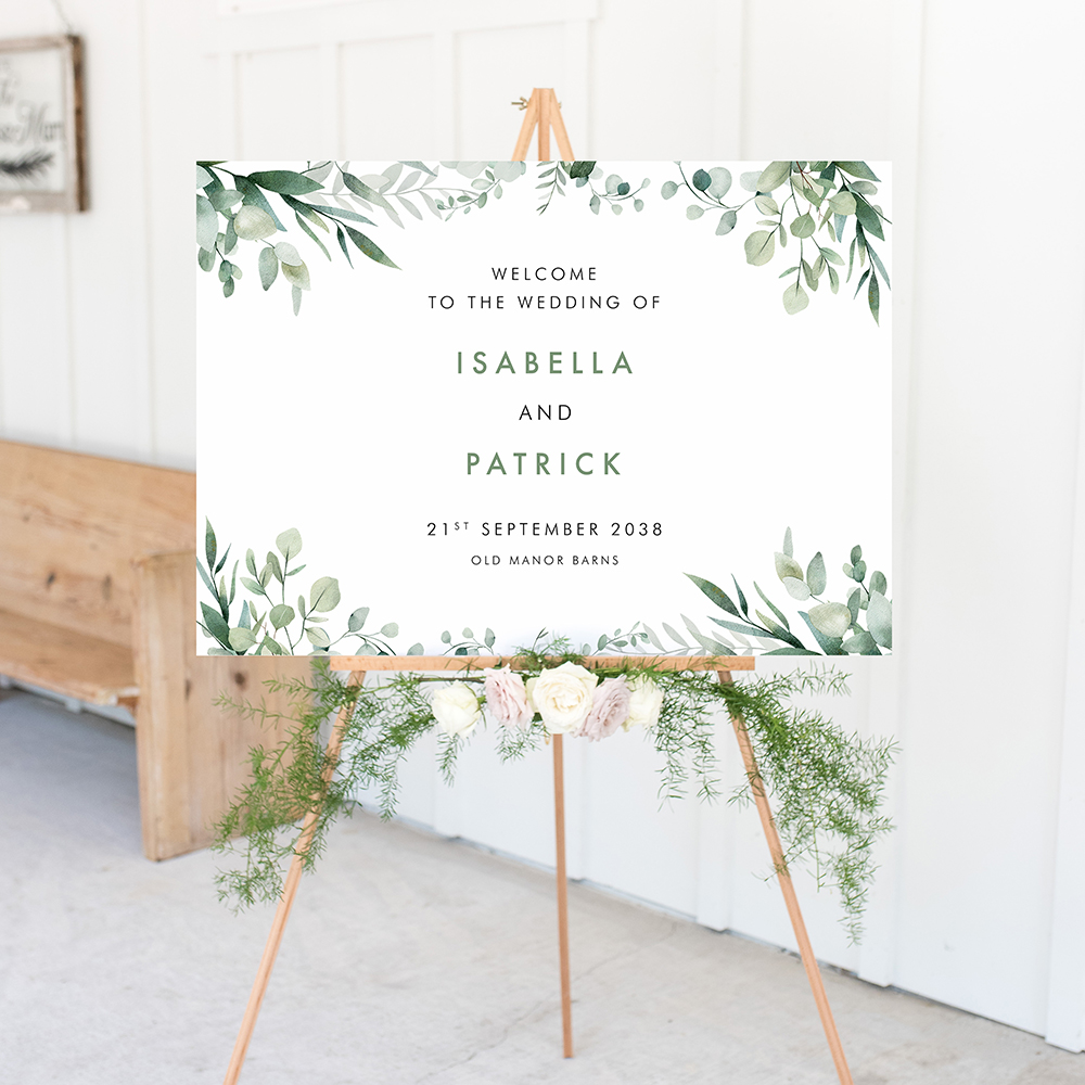 'Enchanting Eucalyptus' Welcome Sign A2/A1