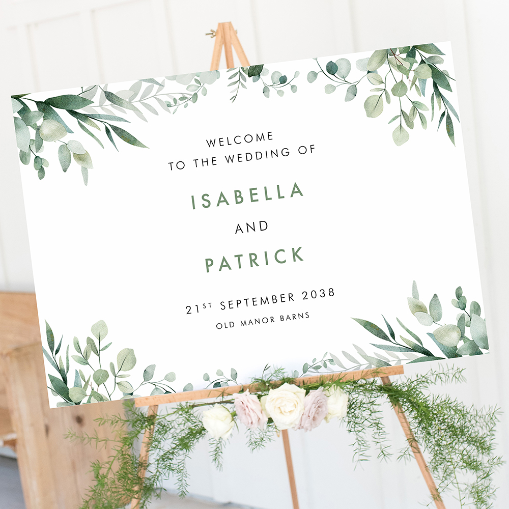 'Enchanting Eucalyptus' Welcome Sign A2/A1