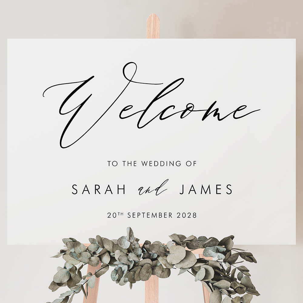 'Calligraphy 4' Welcome Sign A2/A1