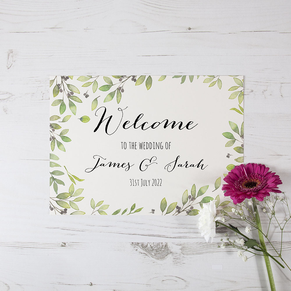 'Arabella' Welcome Sign - A5/A4/A3