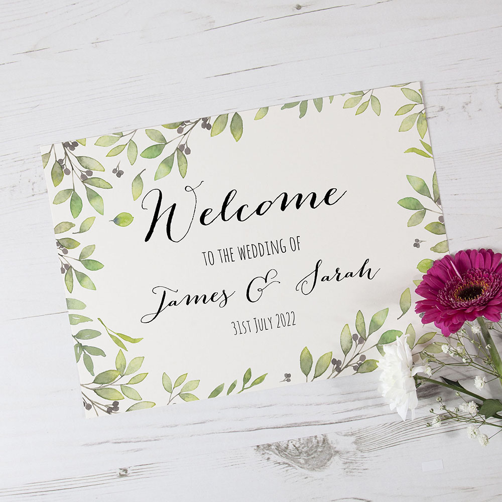 'Arabella' Welcome Sign - A5/A4/A3