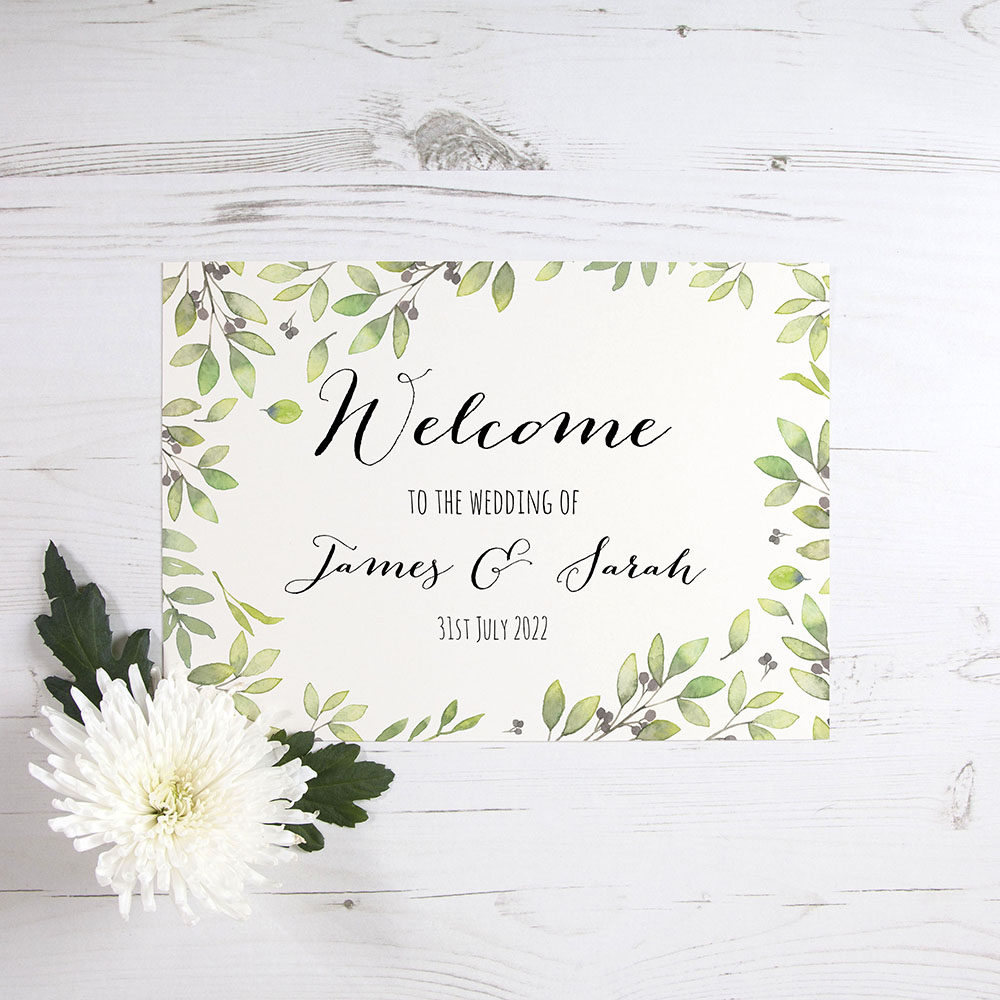 'Arabella' Welcome Sign - A5/A4/A3