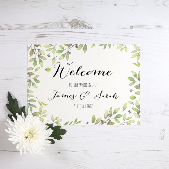 'Arabella' Welcome Sign - A5/A4/A3