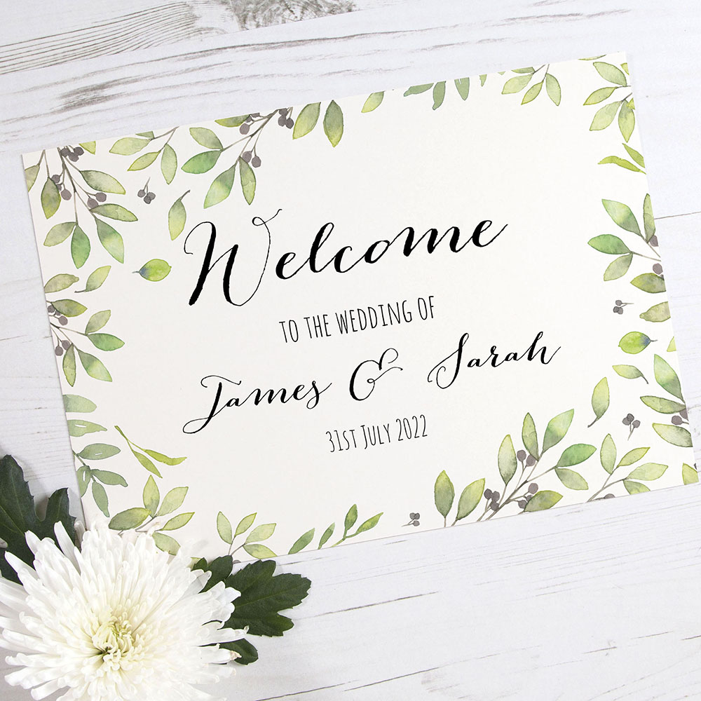 'Arabella' Welcome Sign - A5/A4/A3