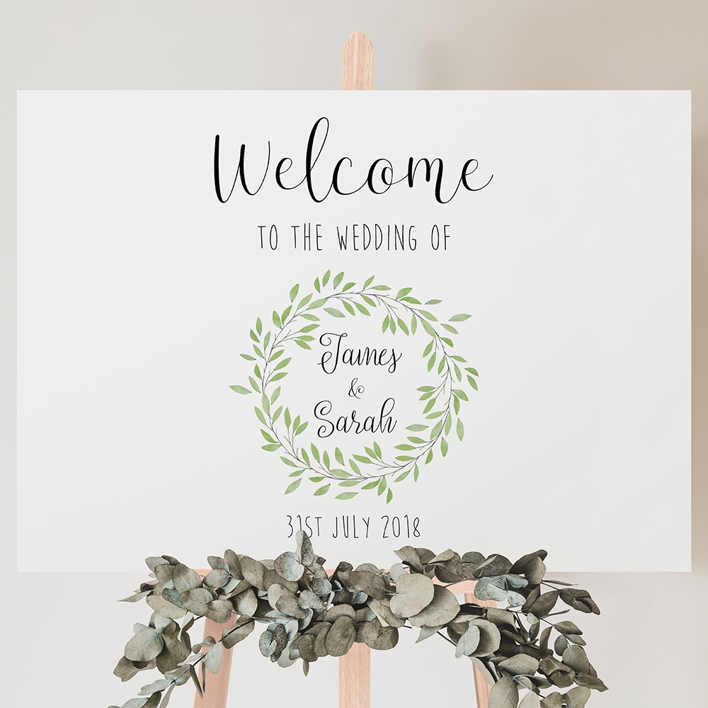 'Autumn Green' Welcome Sign A2/A1