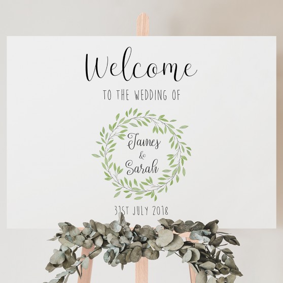 'Autumn Green' Welcome Sign A2/A1